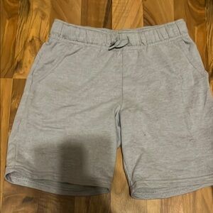 Gray Athletic Shorts with Elastic Waistband and Soft Fabric